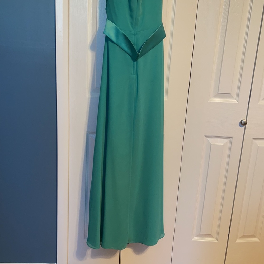 Pretty Maids strapless flowy maxi dress in mermaid green size 4 - Picture 6 of 7
